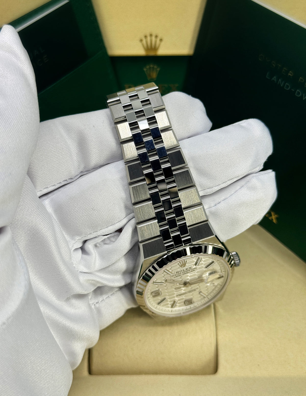 Rolex Land-Dweller 40mm, Stainless Steel, White, Ref# 127334-0001, dated 2026
