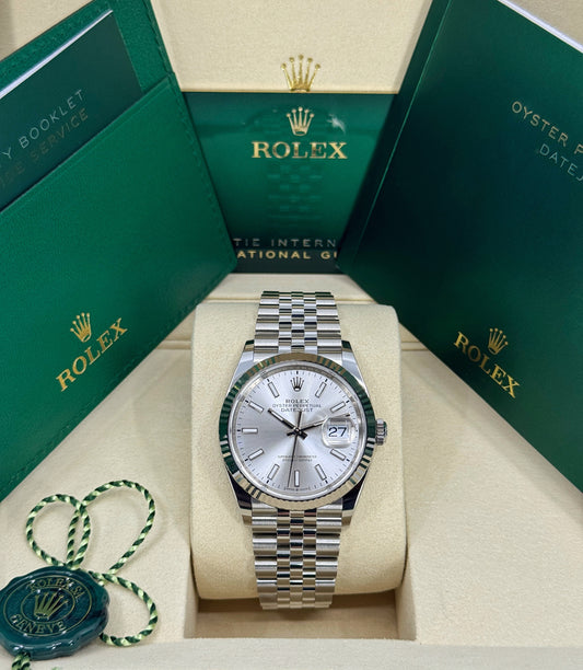 Rolex Datejust 36mm, Stainless Steel, Silver, Jubilee, Ref# 126234-0013, dated 2025