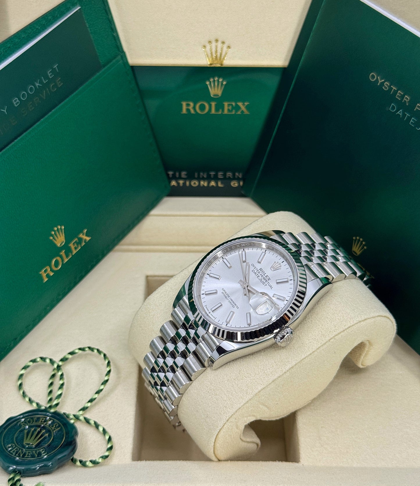 Rolex Datejust 36mm, Stainless Steel, Silver, Jubilee, Ref# 126234-0013, dated 2025