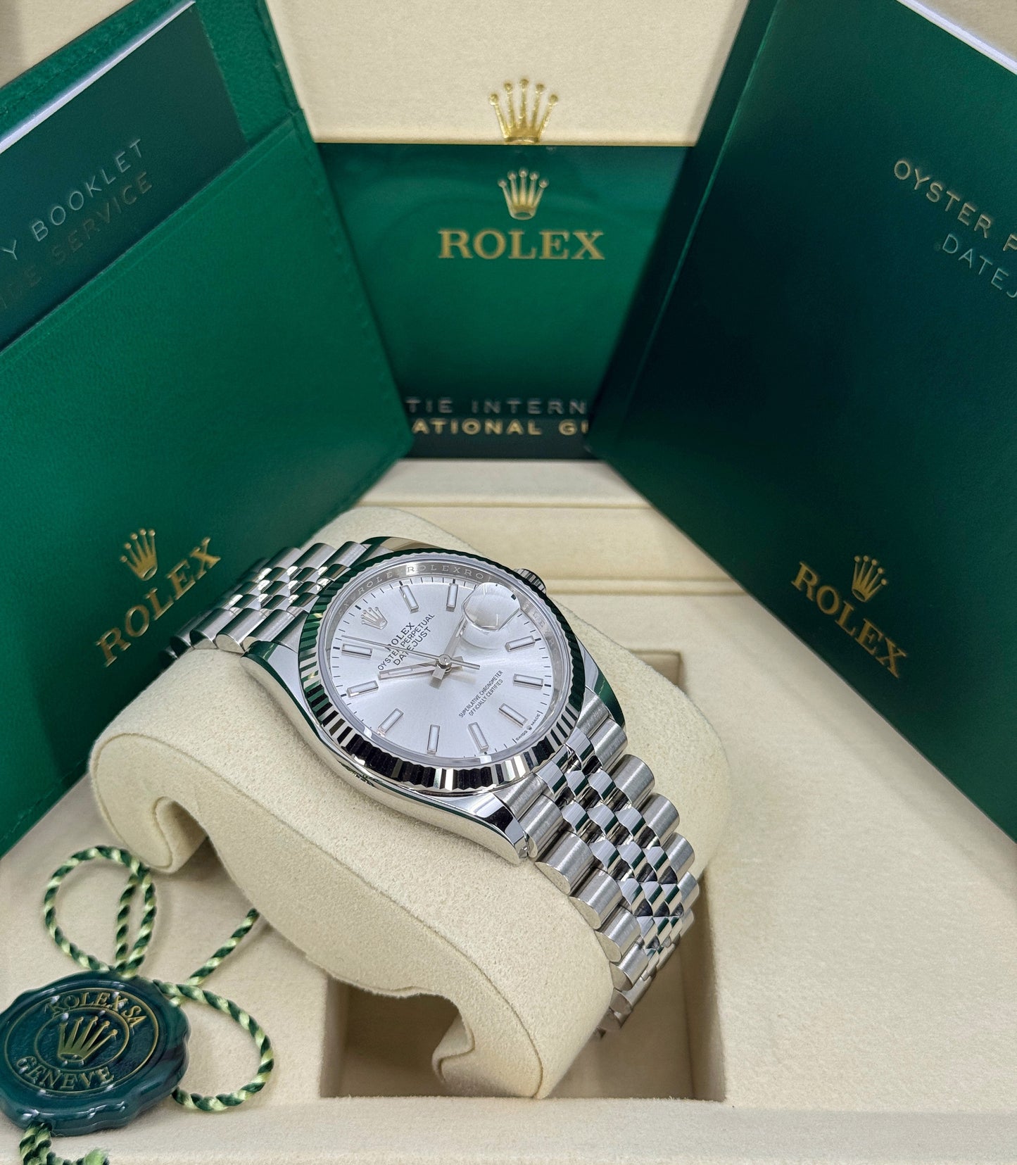 Rolex Datejust 36mm, Stainless Steel, Silver, Jubilee, Ref# 126234-0013, dated 2025