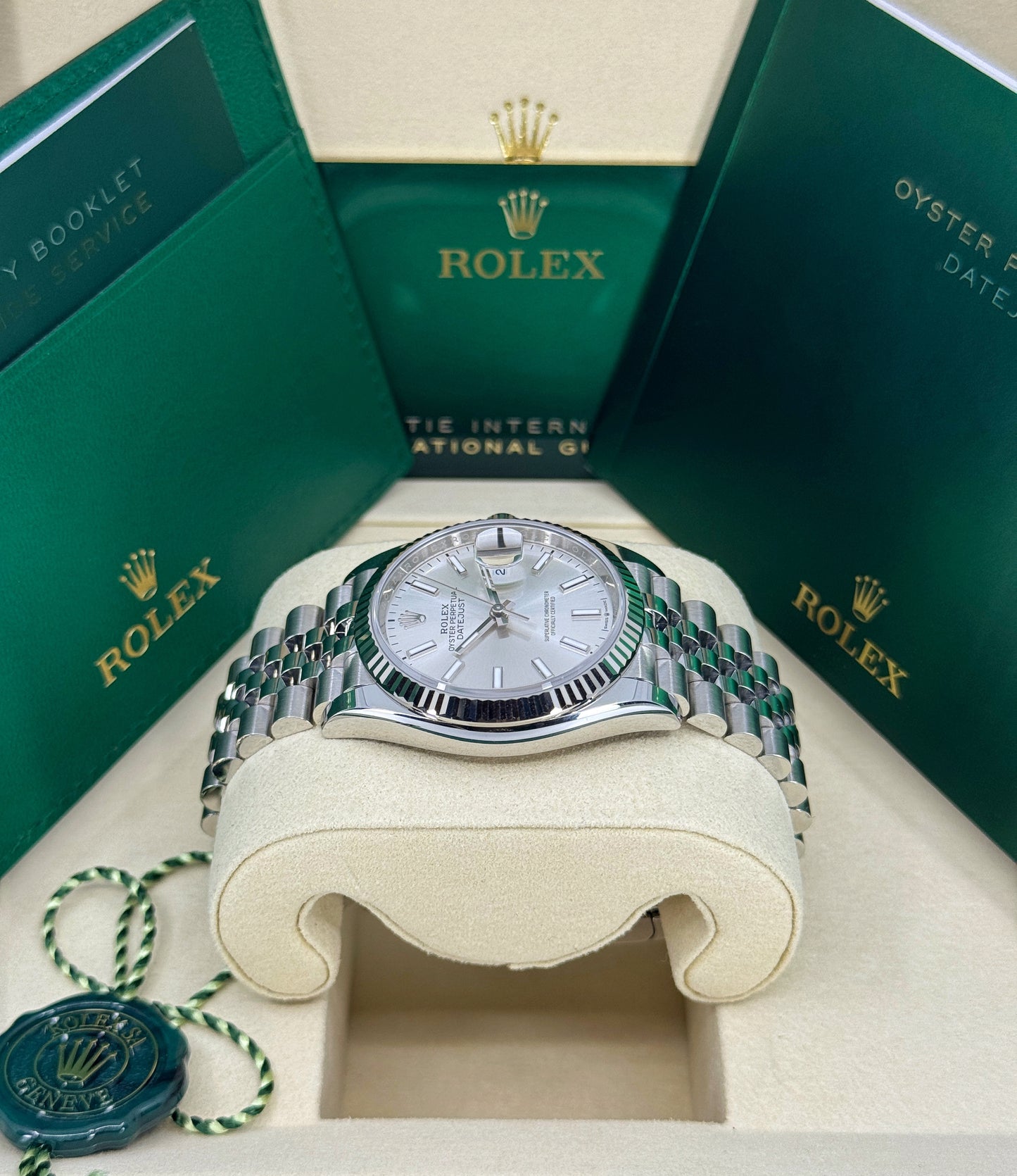 Rolex Datejust 36mm, Stainless Steel, Silver, Jubilee, Ref# 126234-0013, dated 2025