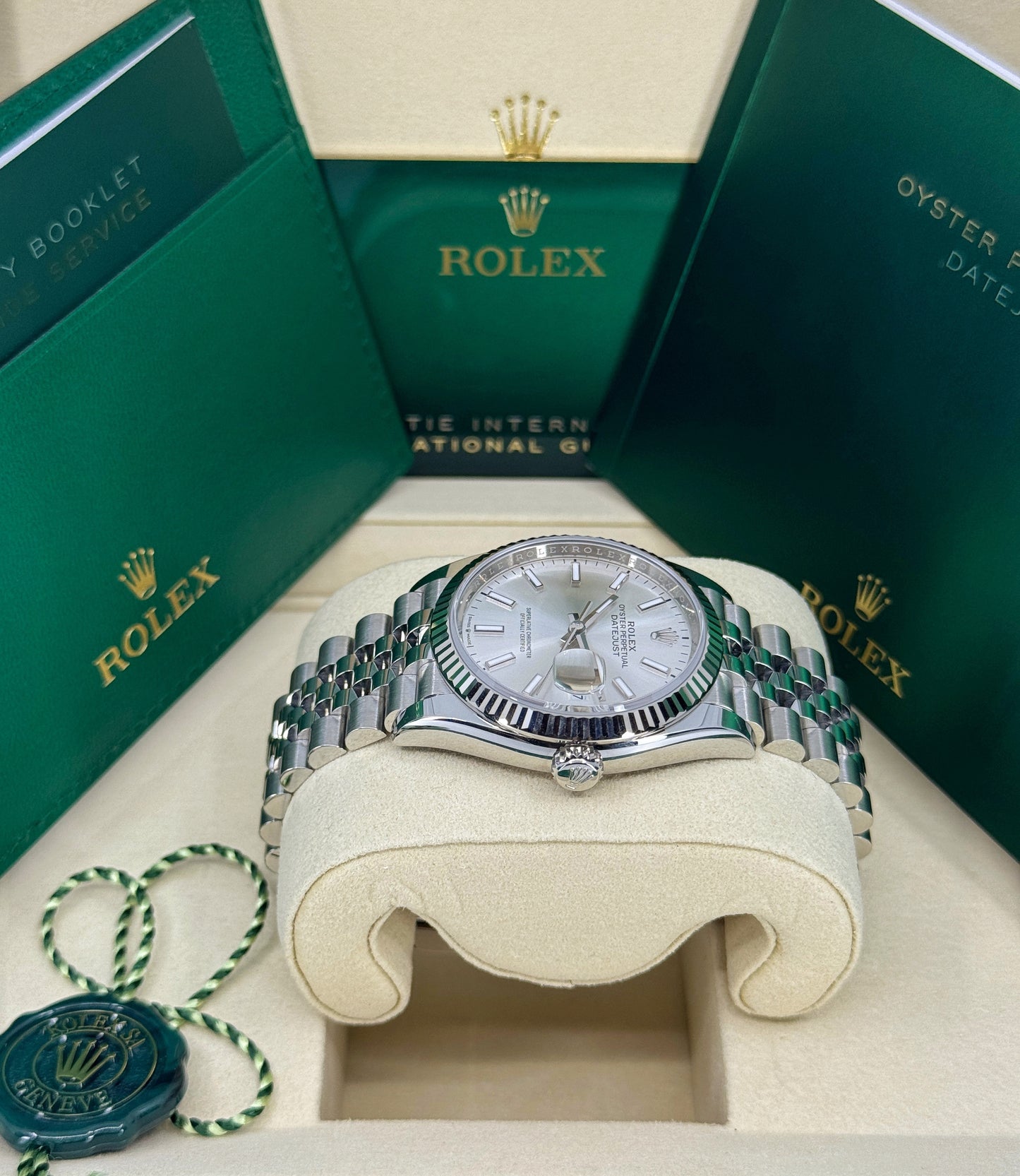 Rolex Datejust 36mm, Stainless Steel, Silver, Jubilee, Ref# 126234-0013, dated 2025