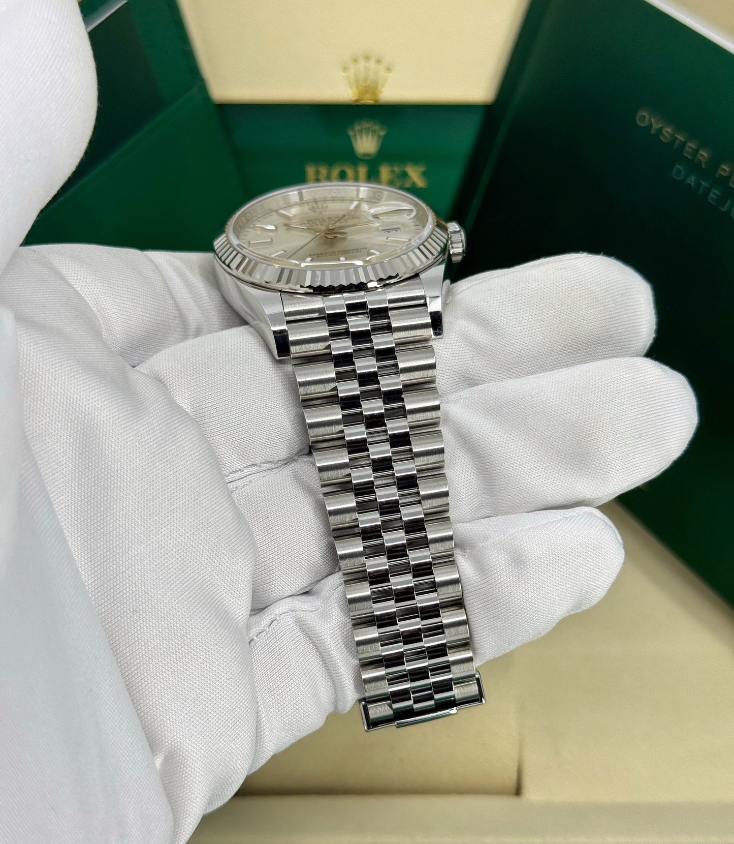 Rolex Datejust 36mm, Stainless Steel, Silver, Jubilee, Ref# 126234-0013, dated 2025