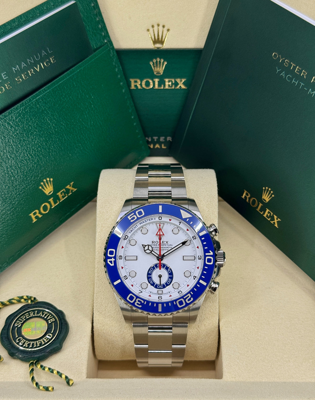 Rolex Yacht-Master II 44mm, Stainless Steel, White, Ref# 126680-0001, dated 2026