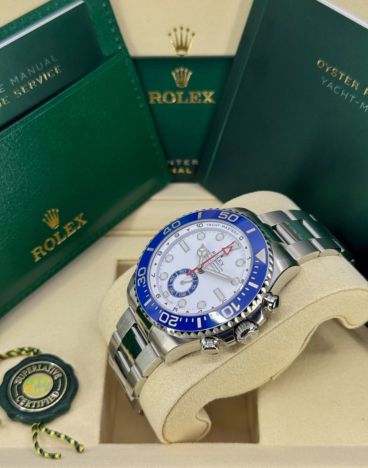 Rolex Yacht-Master II 44mm, Stainless Steel, White, Ref# 126680-0001, dated 2026