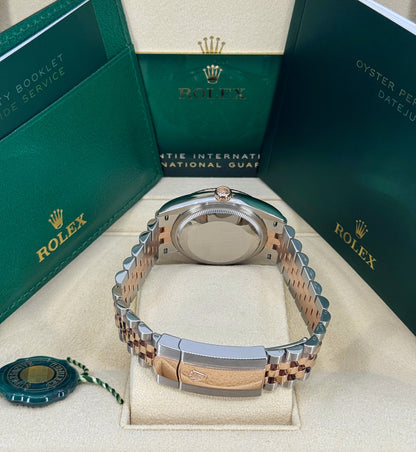 Rolex Datejust 36mm, 18k RG & Stainless Steel, Chocolate, Jubilee, Ref# 126231-0043, dated 2025