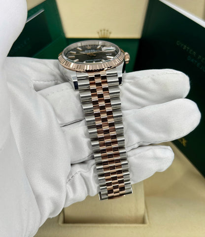 Rolex Datejust 36mm, 18k RG & Stainless Steel, Chocolate, Jubilee, Ref# 126231-0043, dated 2025