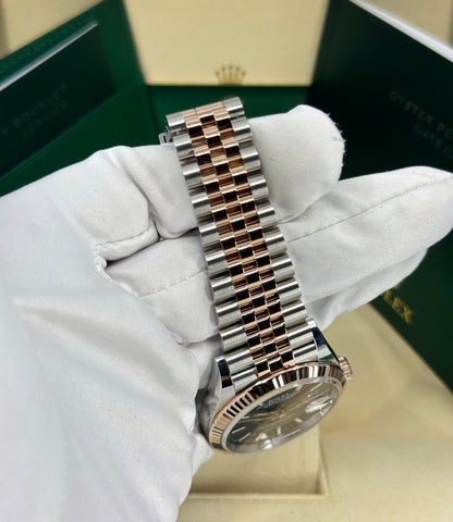 Rolex Datejust 36mm, 18k RG & Stainless Steel, Chocolate, Jubilee, Ref# 126231-0043, dated 2025