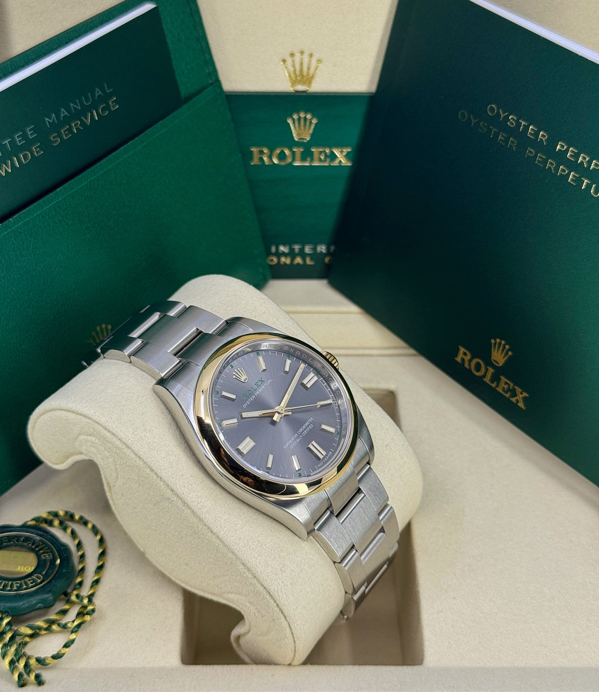 Rolex Oyster Perpetual 36mm, 18k YG/SS, 100th Anniversary Edition, Slate, Ref# 126003-0001, dated 2026