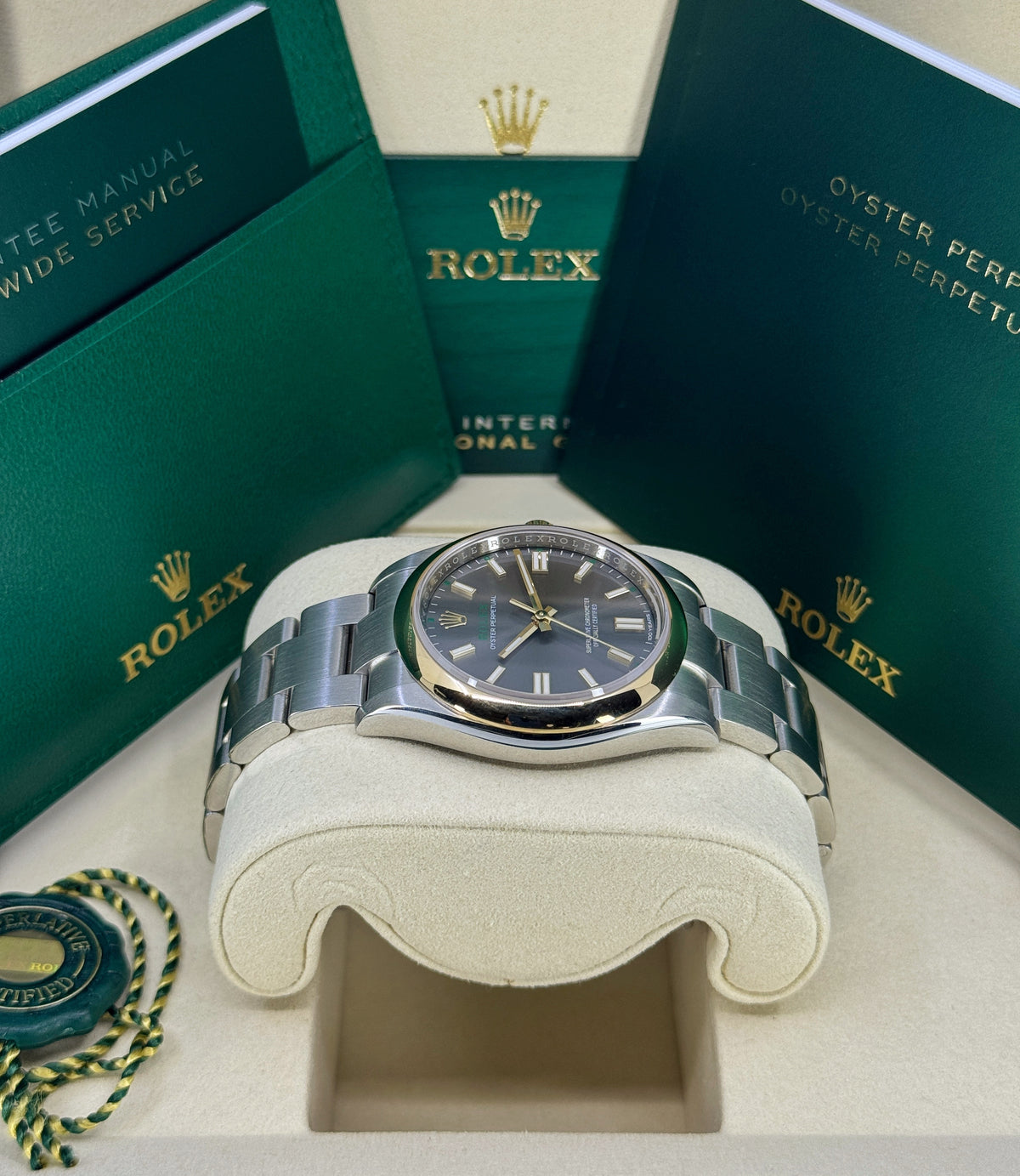 Rolex Oyster Perpetual 36mm, 18k YG/SS, 100th Anniversary Edition, Slate, Ref# 126003-0001, dated 2026