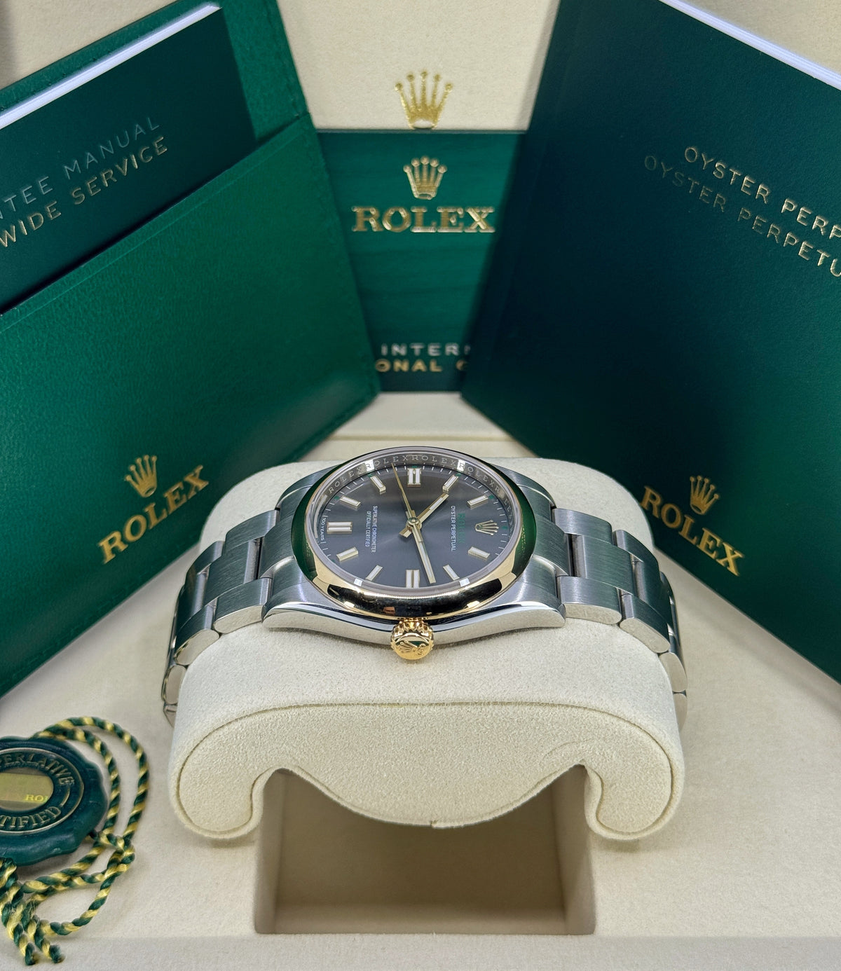 Rolex Oyster Perpetual 36mm, 18k YG/SS, 100th Anniversary Edition, Slate, Ref# 126003-0001, dated 2026