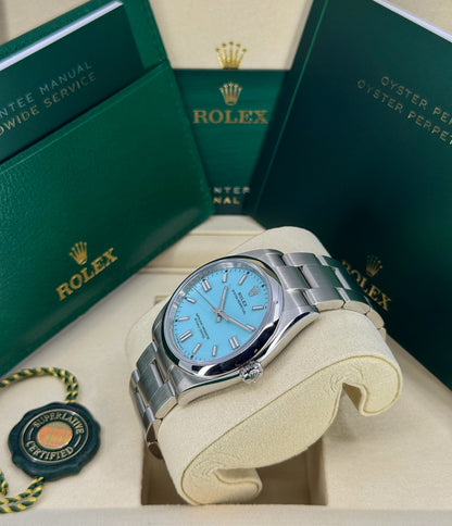 Rolex Oyster Perpetual 36mm, Stainless Steel, Turquoise, Ref# 126000-0006, dated 2026