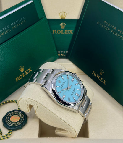 Rolex Oyster Perpetual 36mm, Stainless Steel, Turquoise, Ref# 126000-0006, dated 2026