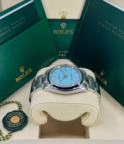 Rolex Oyster Perpetual 36mm, Stainless Steel, Turquoise, Ref# 126000-0006, dated 2026