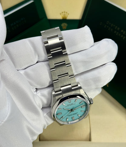 Rolex Oyster Perpetual 36mm, Stainless Steel, Turquoise, Ref# 126000-0006, dated 2026