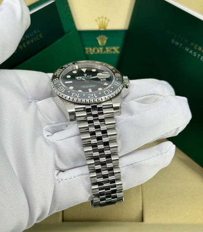 Rolex GMT-Master II 40mm, Stainless Steel, Bruce Wayne, Jubilee, Ref# 126710GRNR-0003, dated 2026