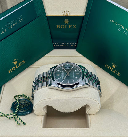 Rolex Datejust 36mm, Stainless Steel, Green, Jubilee, Ref# 126200-0023, dated 2026