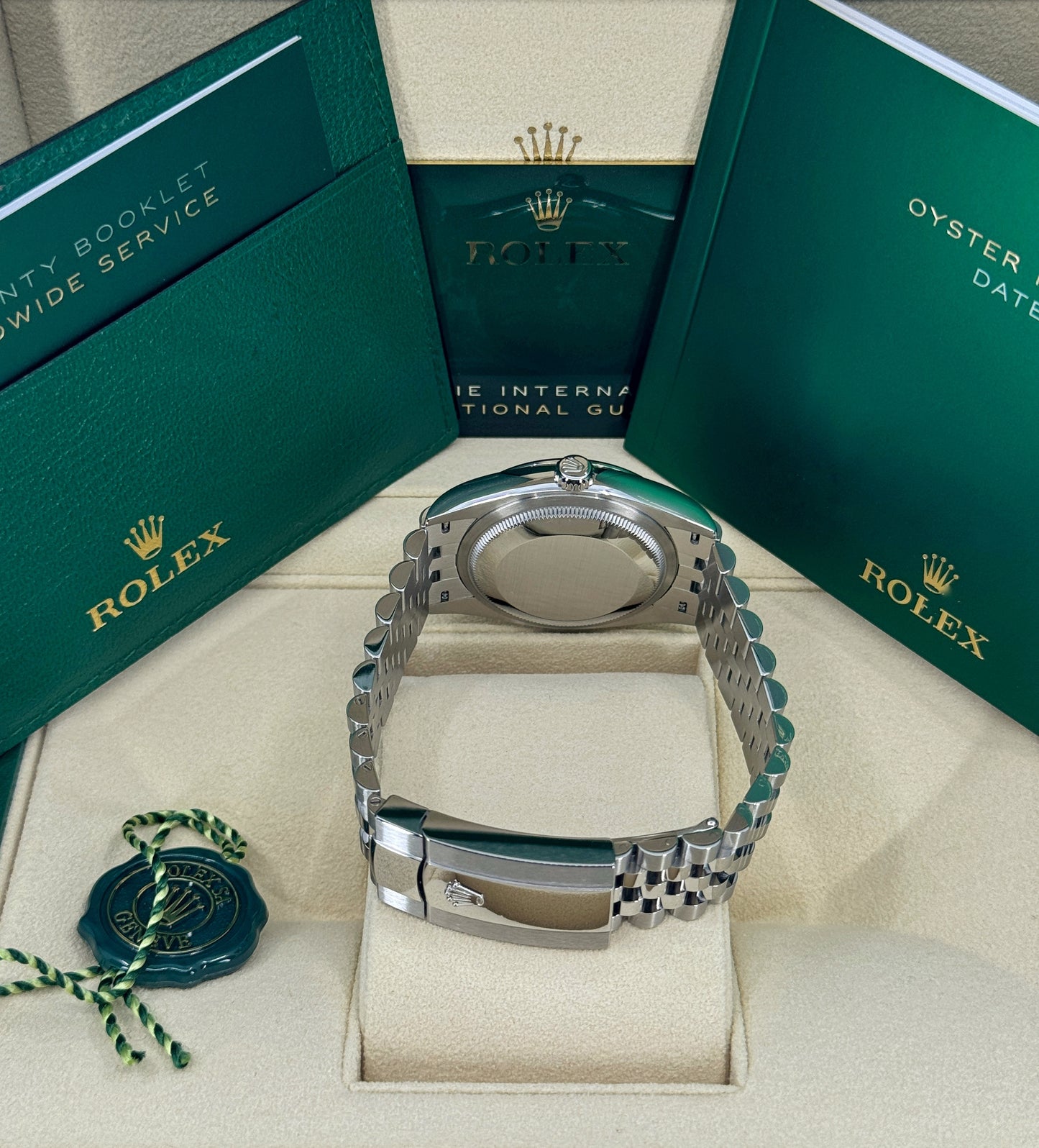 Rolex Datejust 36mm, Stainless Steel, Green, Jubilee, Ref# 126200-0023, dated 2025