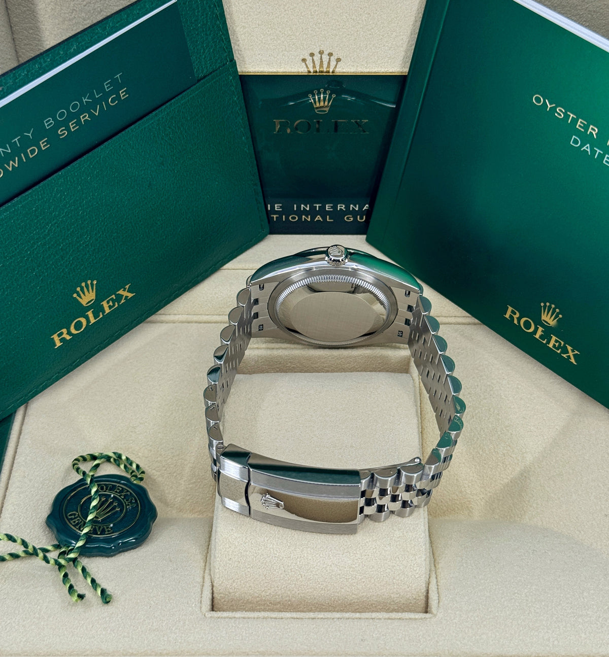 Rolex Datejust 36mm, Stainless Steel, Green, Jubilee, Ref# 126200-0023, dated 2026