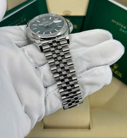 Rolex Datejust 36mm, Stainless Steel, Green, Jubilee, Ref# 126200-0023, dated 2026