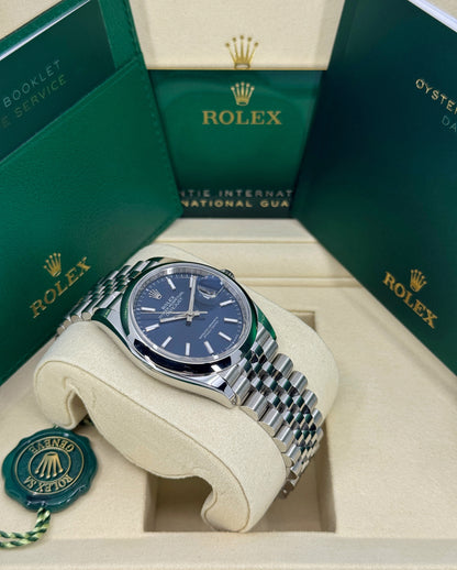 Rolex Datejust 36mm, Stainless Steel, Blue, Jubilee, Ref# 126200-0005, dated 2025