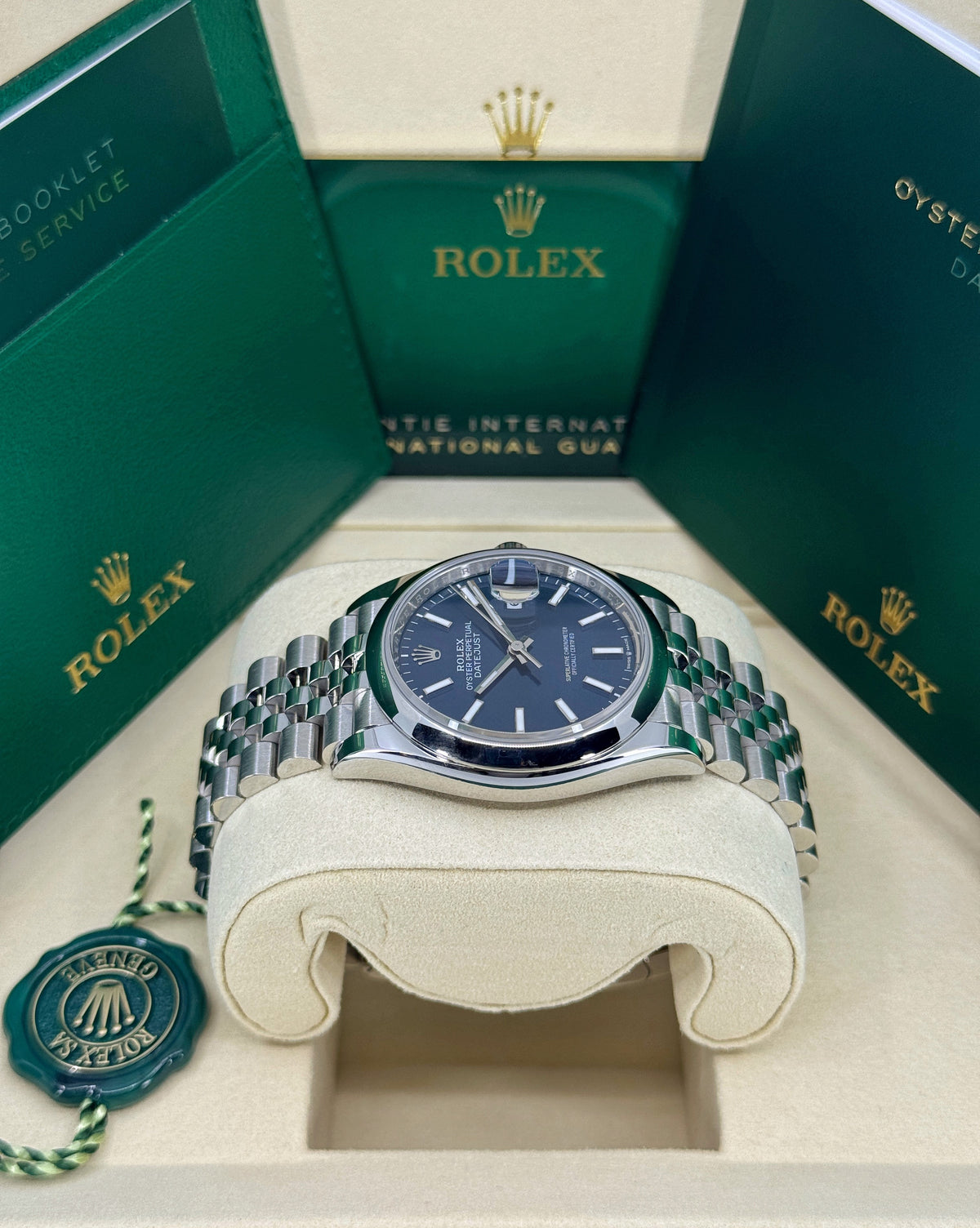 Rolex Datejust 36mm, Stainless Steel, Blue, Jubilee, Ref# 126200-0005, dated 2026
