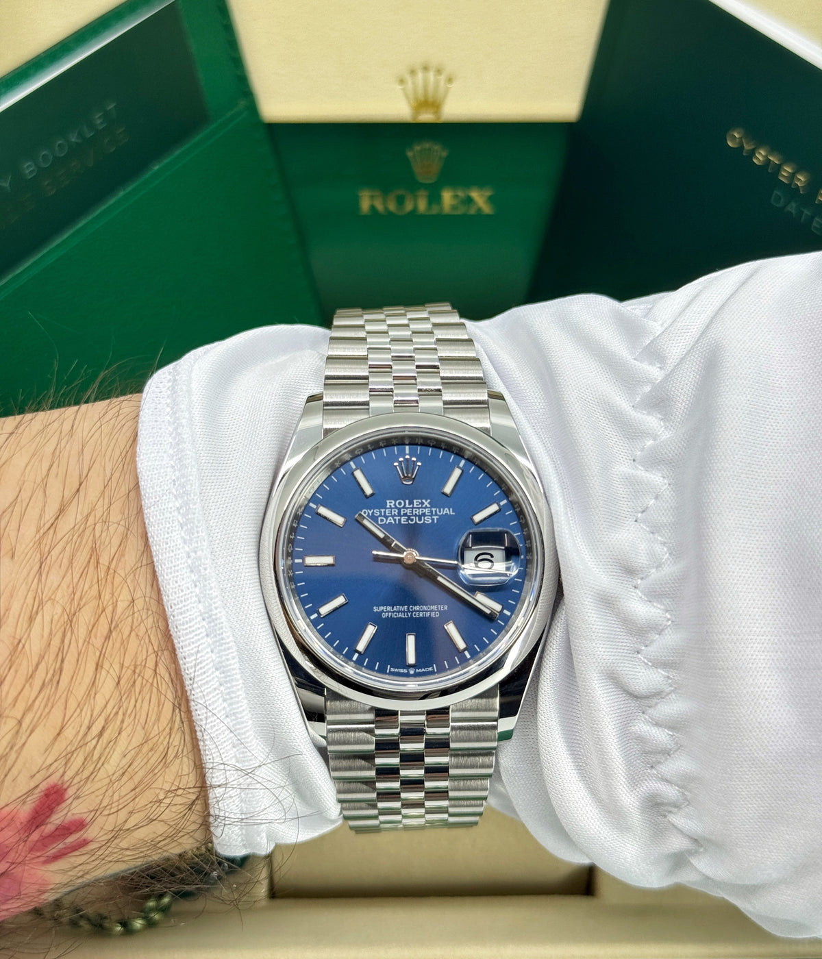 Rolex Datejust 36mm, Stainless Steel, Blue, Jubilee, Ref# 126200-0005, dated 2026