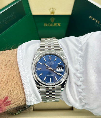 Rolex Datejust 36mm, Stainless Steel, Blue, Jubilee, Ref# 126200-0005, dated 2026