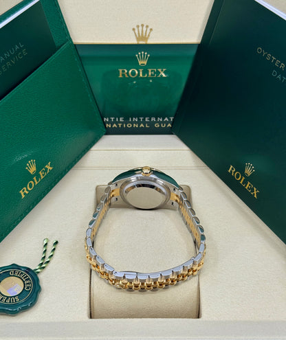 Rolex Lady-Datejust 28mm, 18k YG & Stainless Steel, Mother of Pearl Diamond, Jubilee, Ref# 279173-0013, dated 2026