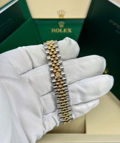 Rolex Lady-Datejust 28mm, 18k YG & Stainless Steel, Mother of Pearl Diamond, Jubilee, Ref# 279173-0013, dated 2026