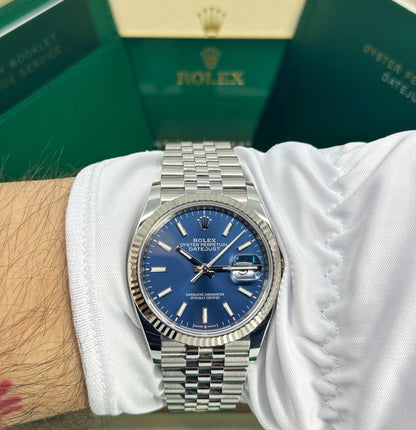 Rolex Datejust 36mm, Stainless Steel, Blue, Jubilee, Ref# 126234-0017, dated 2025