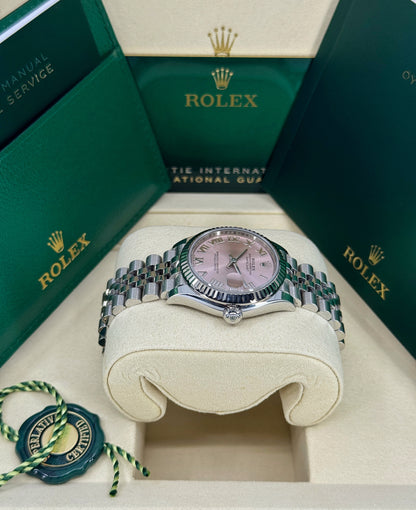 Rolex Datejust 31mm, Stainless Steel, Pink Roman, Jubilee, Ref# 278274-0020, dated 2025