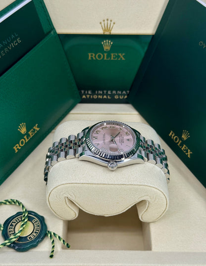 Rolex Datejust 31mm, Stainless Steel, Pink Roman, Jubilee, Ref# 278274-0020, dated 2026