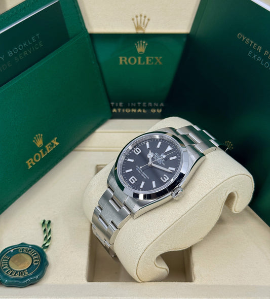 Rolex Explorer 36mm, Stainless Steel, Black, Ref# 124270, dated 2025