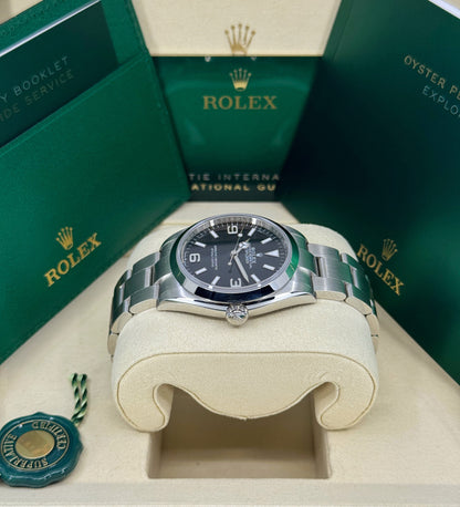 Rolex Explorer 36mm, Stainless Steel, Black, Ref# 124270, dated 2025