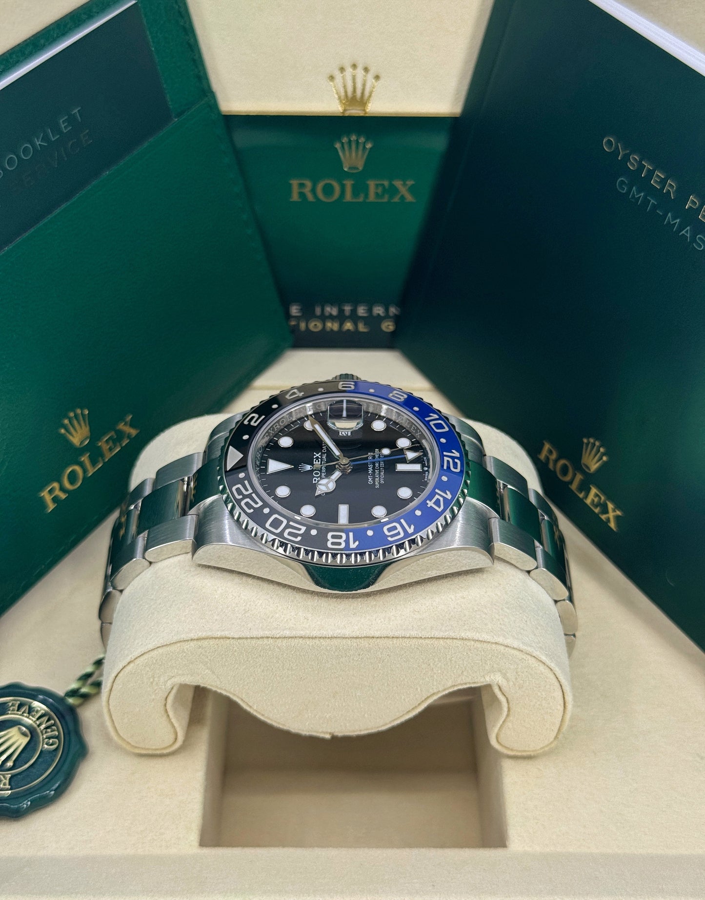 Rolex GMT-Master II 40mm, Stainless Steel, Batman, Oyster, Ref# 126710BLNR-0003, dated 2025