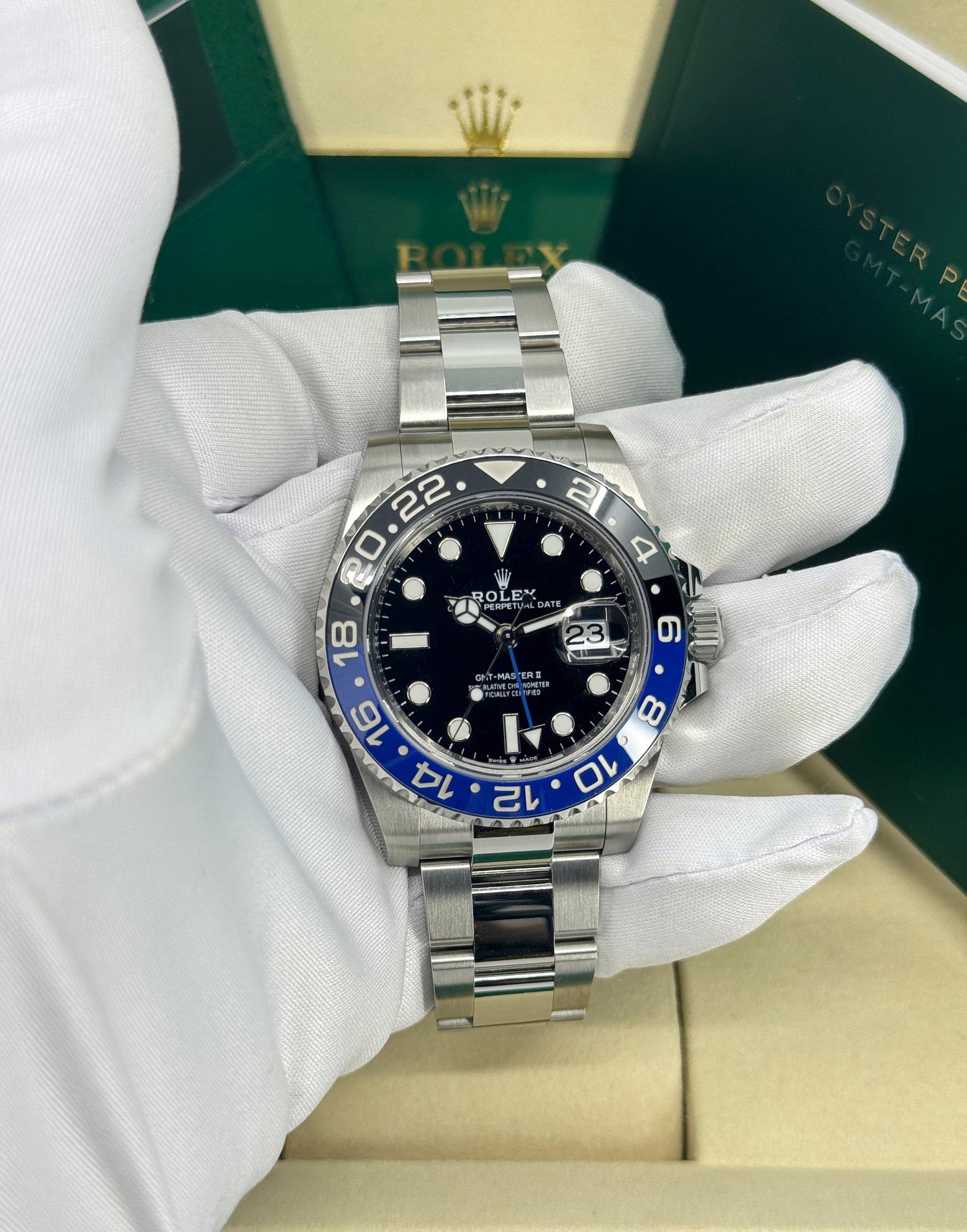 Rolex GMT-Master II 40mm, Stainless Steel, Batman, Oyster, Ref# 126710BLNR-0003, dated 2025