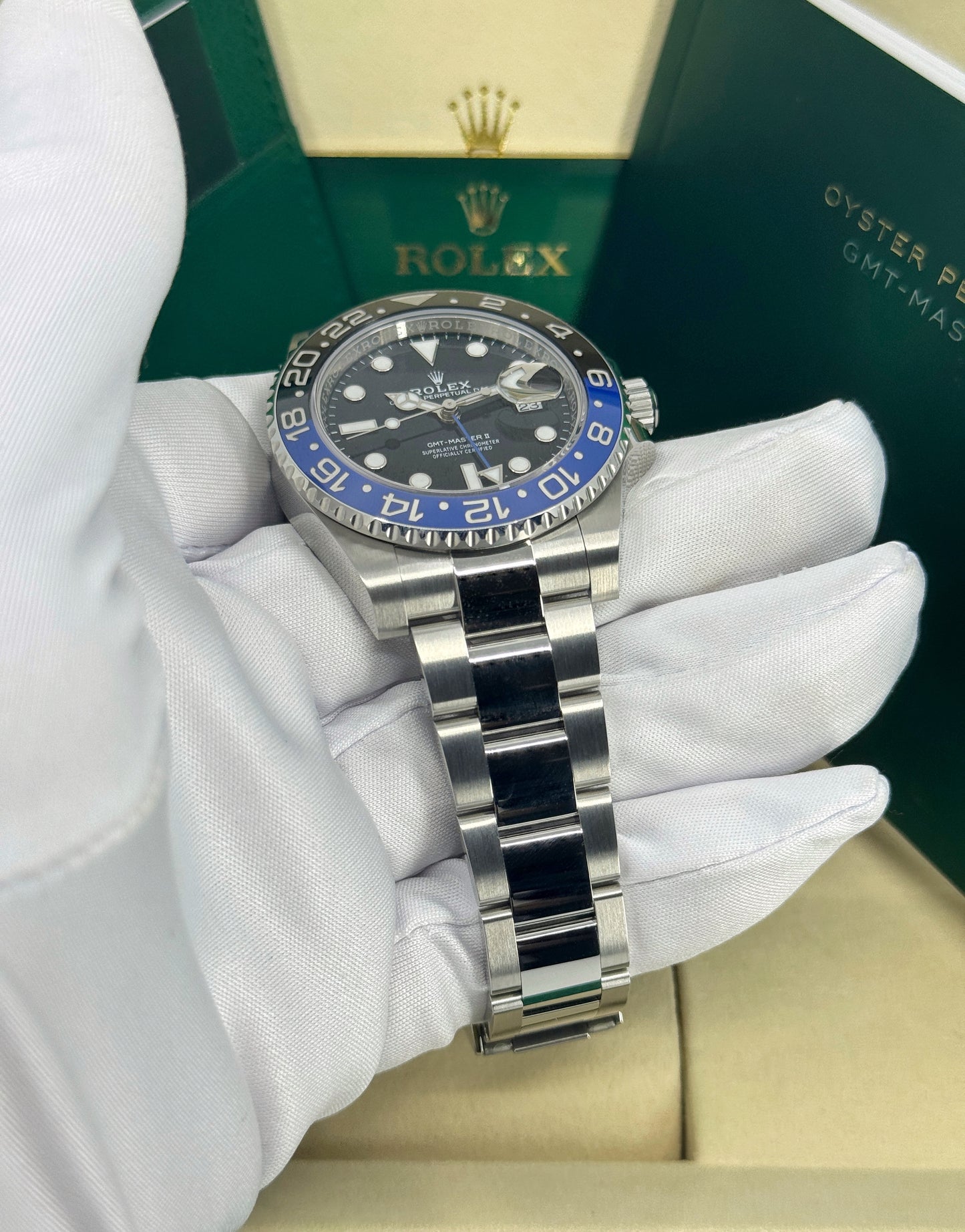 Rolex GMT-Master II 40mm, Stainless Steel, Batman, Oyster, Ref# 126710BLNR-0003, dated 2025