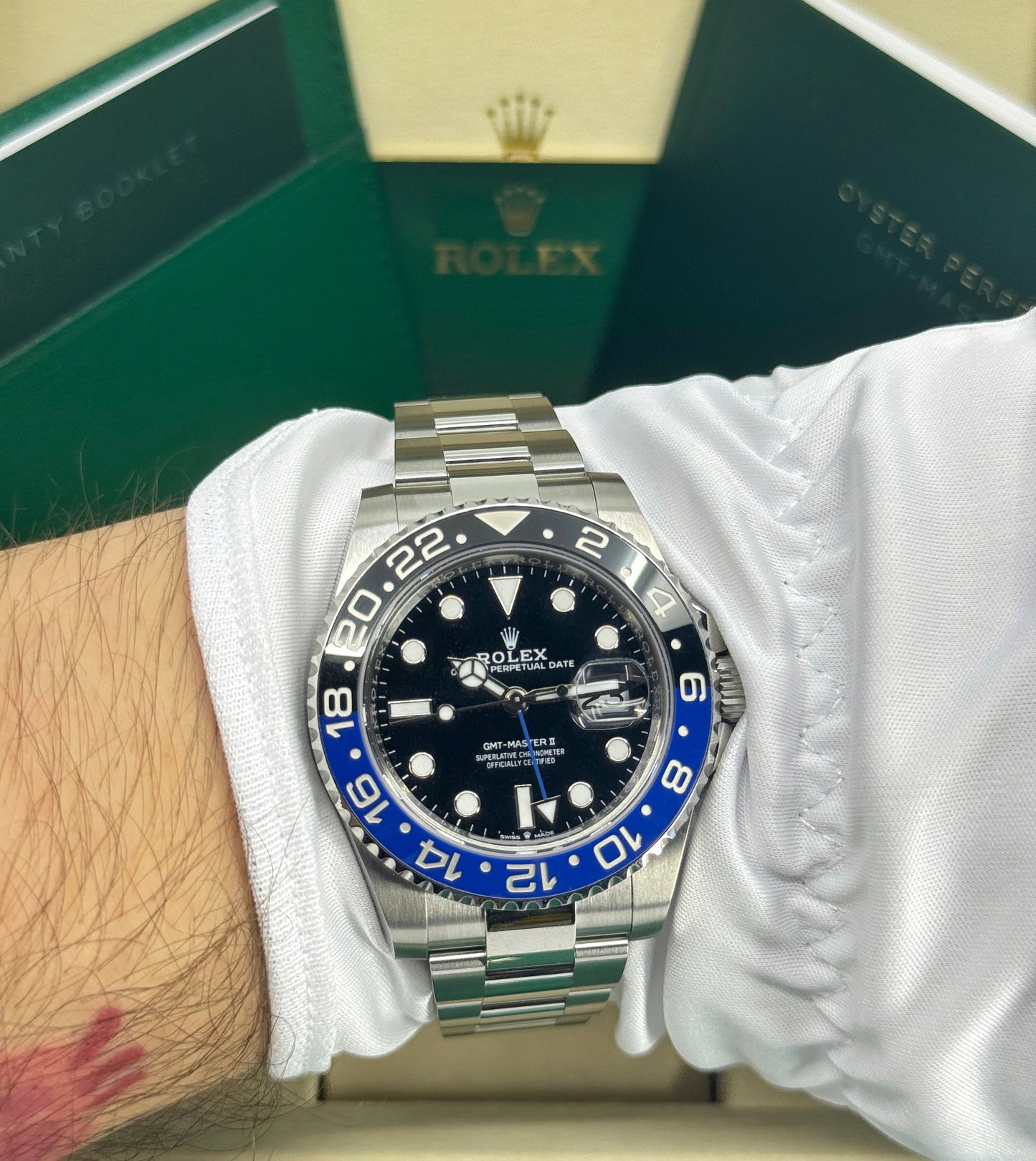 Rolex GMT-Master II 40mm, Stainless Steel, Batman, Oyster, Ref# 126710BLNR-0003, dated 2025