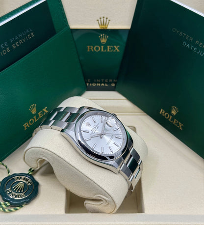 Rolex Datejust 36mm, Stainless Steel, Silver, Oyster, Ref# 126200-0002, dated 2025