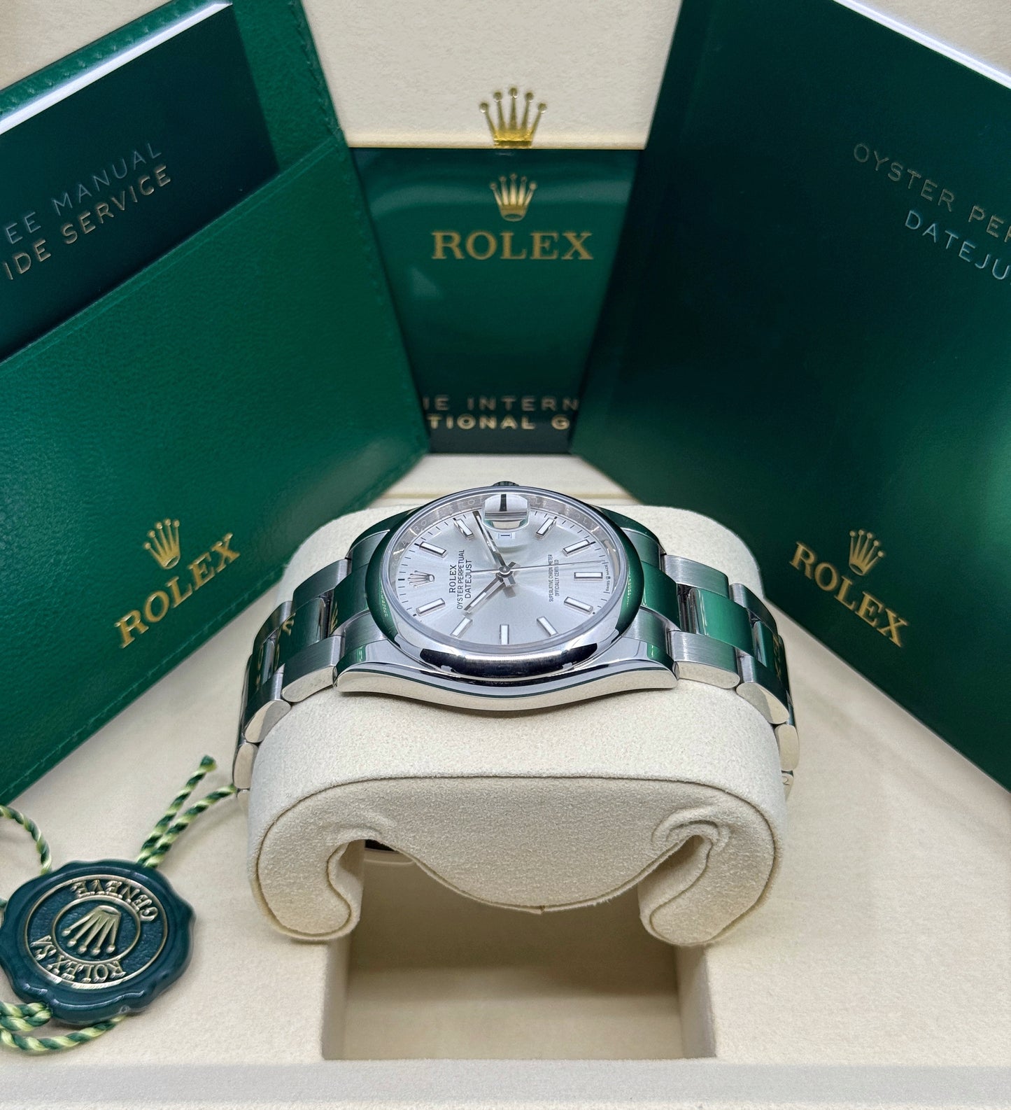 Rolex Datejust 36mm, Stainless Steel, Silver, Oyster, Ref# 126200-0002, dated 2025
