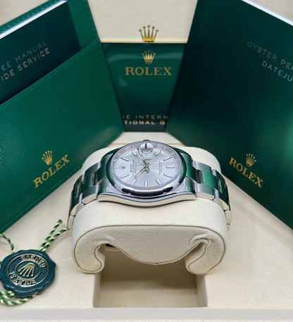 Rolex Datejust 36mm, Stainless Steel, Silver, Oyster, Ref# 126200-0002, dated 2025