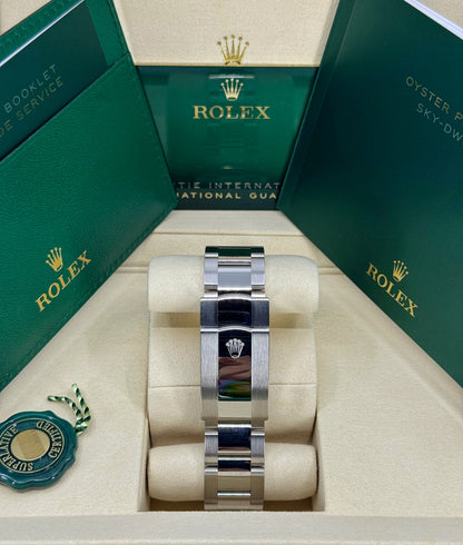 Rolex Sky-Dweller 42mm, 18k WG & Stainless Steel, Blue, Oyster, Ref# 336934-0005, dated 2026