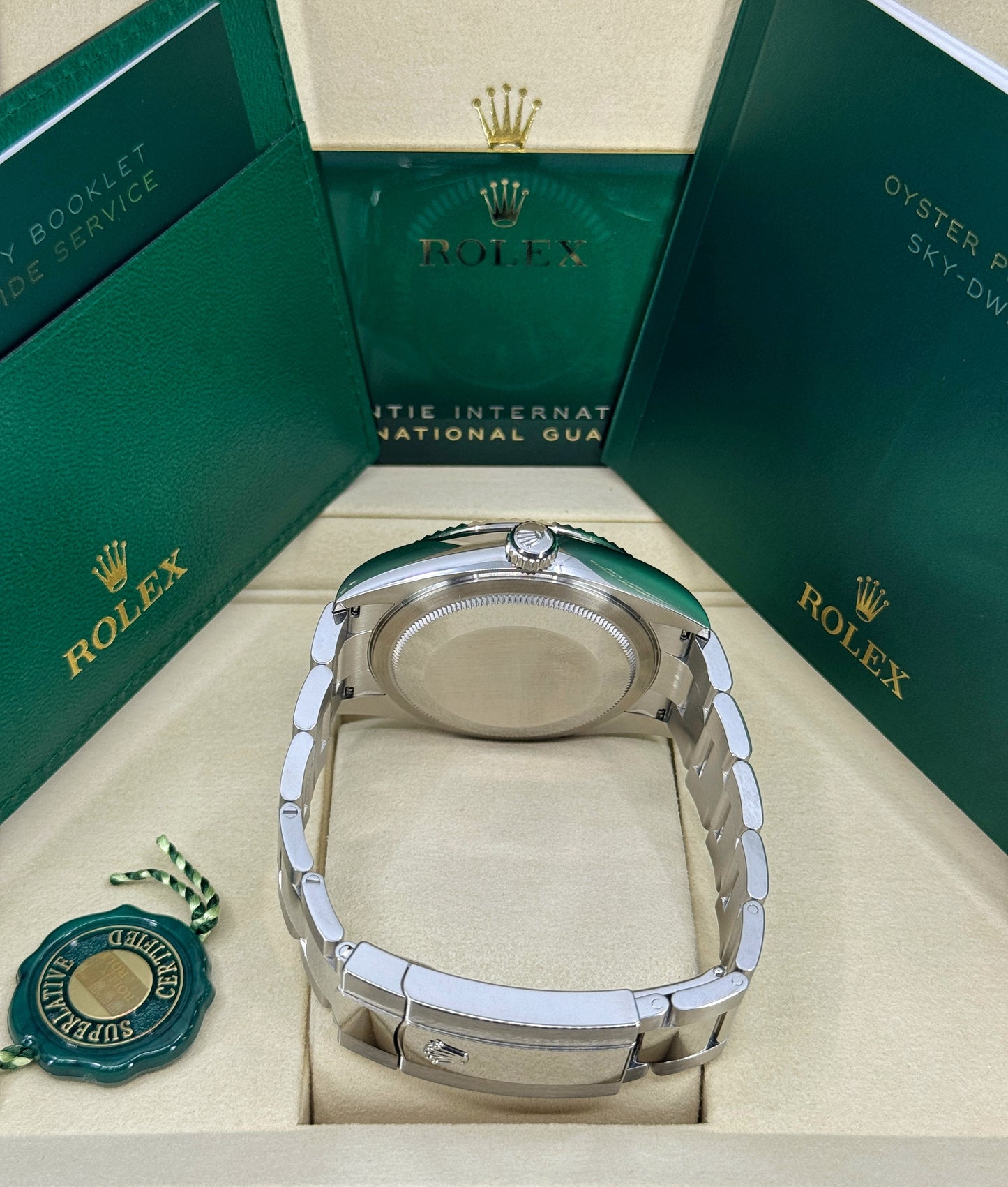 Rolex Sky-Dweller 42mm, 18k WG & Stainless Steel, Blue, Oyster, Ref# 336934-0005, dated 2025