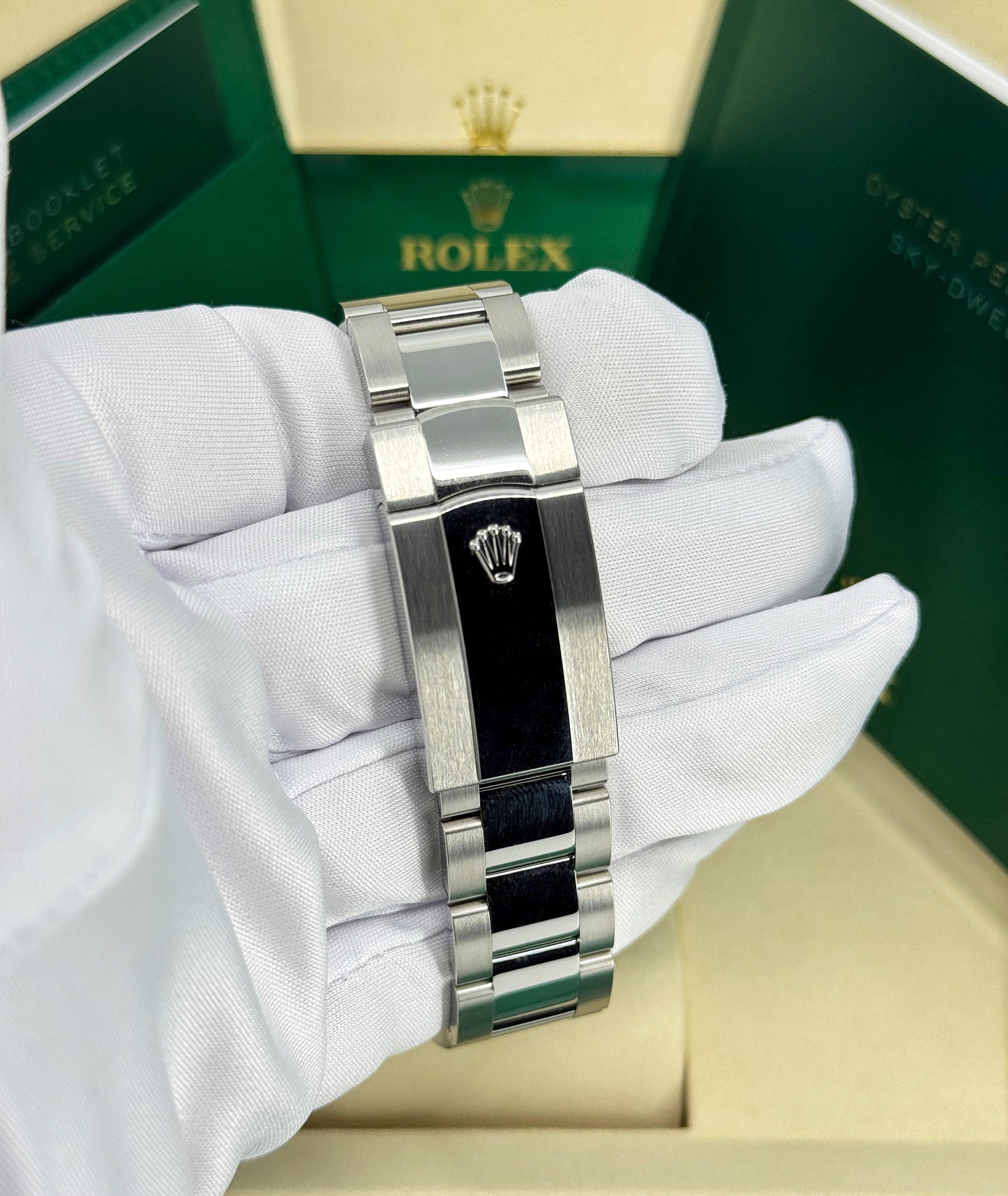 Rolex Sky-Dweller 42mm, 18k WG & Stainless Steel, Blue, Oyster, Ref# 336934-0005, dated 2025