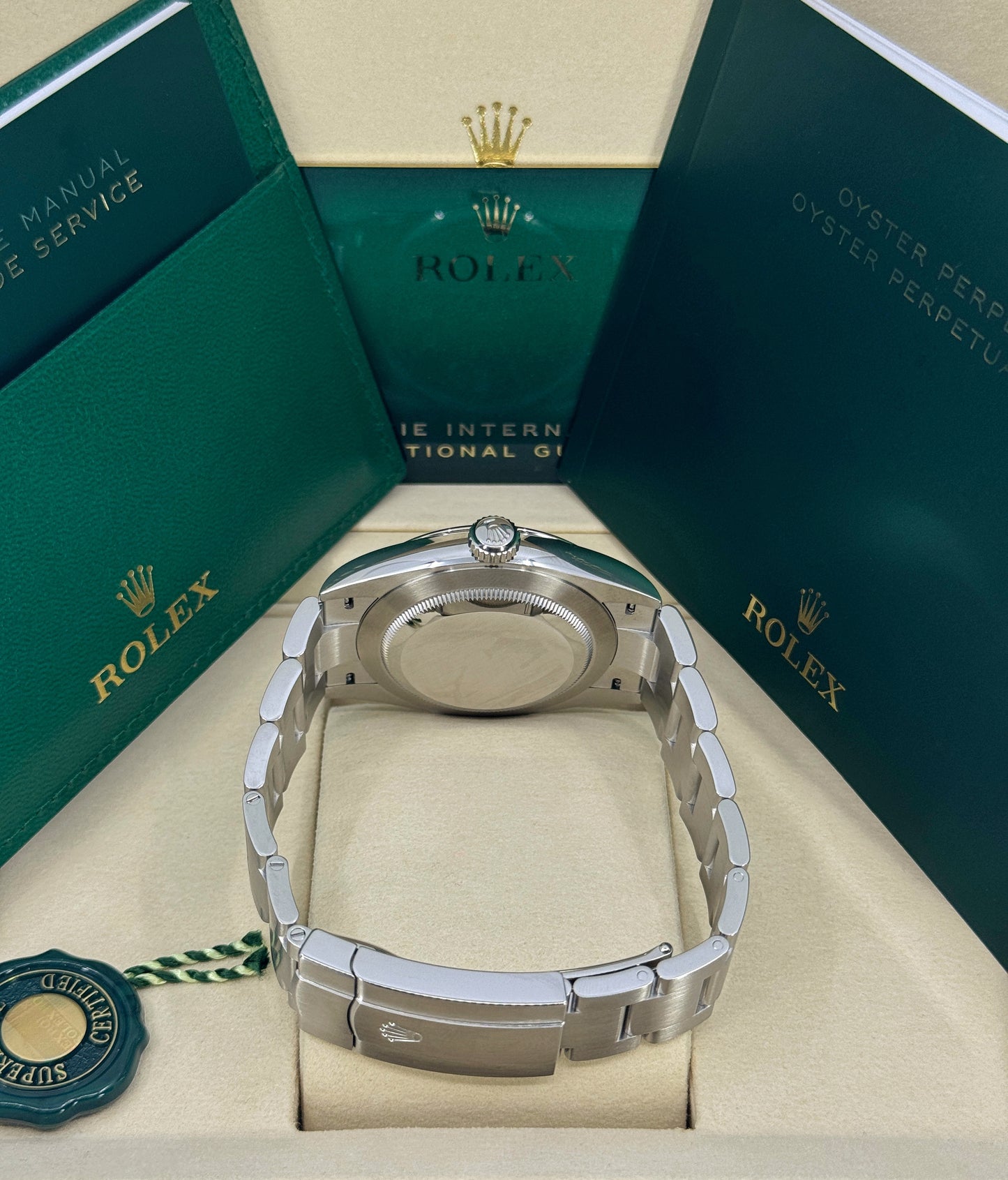 Rolex Oyster Perpetual 41mm, Stainless Steel, Green, Ref# 134300-0004, dated 2025