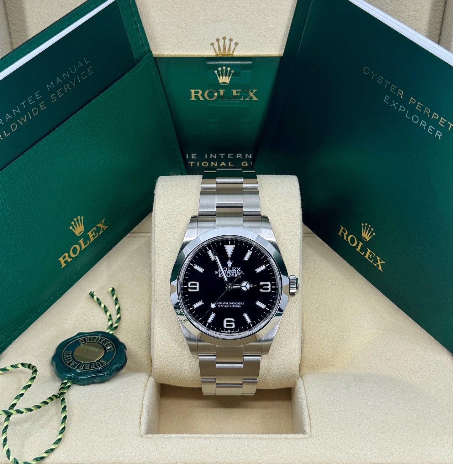 Rolex Explorer 40mm, Stainless Steel, Black, Ref# 224270, dated 2026