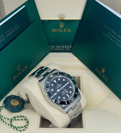 Rolex Submariner 41mm, No Date, Stainless Steel, Black, Ref# 124060, dated 2024