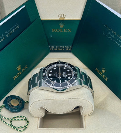 Rolex Submariner 41mm, No Date, Stainless Steel, Black, Ref# 124060, dated 2024