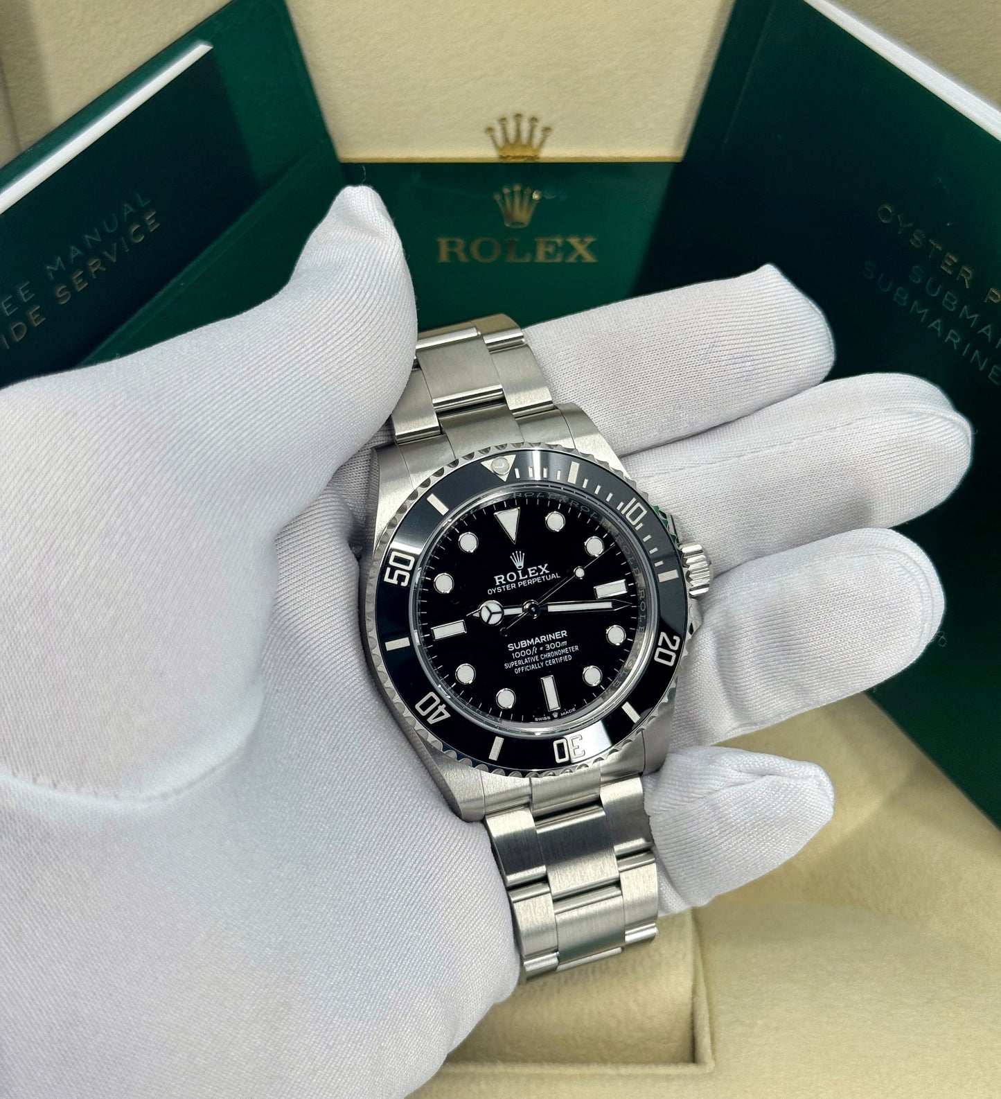 Rolex Submariner 41mm, No Date, Stainless Steel, Black, Ref# 124060, dated 2024